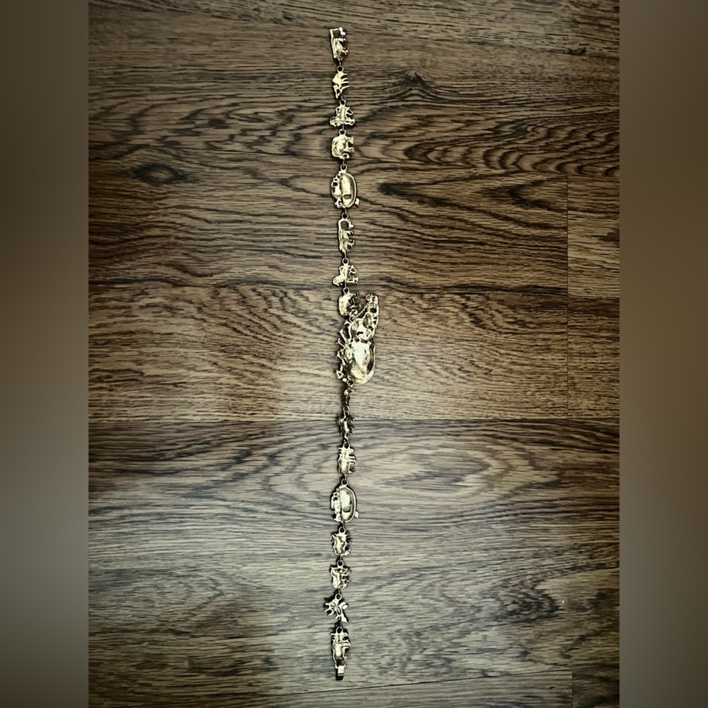 Vintage Plated Noah's Ark Charm Necklace 90s vtg animals ark Christian cross - Picture 11 of 16